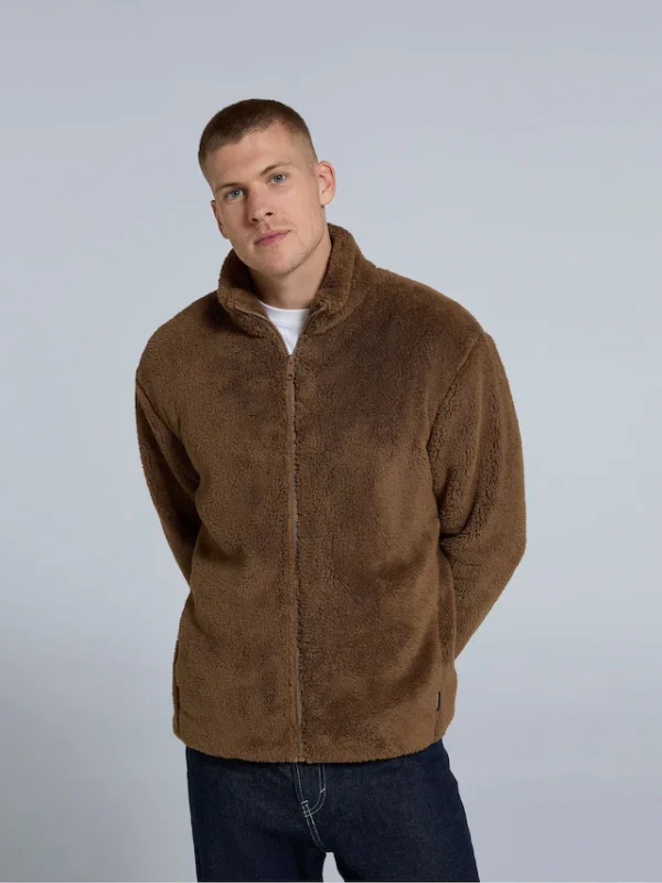 Brown Teddy Mens Fleece Jacket