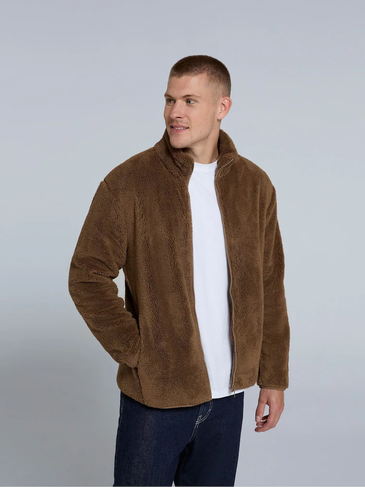 Brown Teddy Mens Fleece Jacket Brown Teddy Mens Fleece Jacket