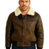 B3 Leather Bomber Pilot Aviator Jacket