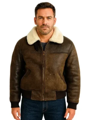 B3 Leather Bomber Pilot Aviator Jacket