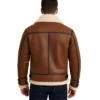 B3 RAF Tan Shearling Leather Aviator Jacket