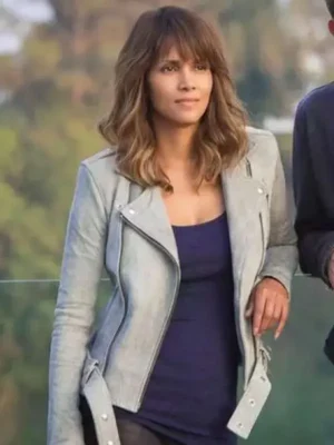 Halle Berry Extant Biker Leather Jacket
