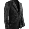 Mens Black Quilted Style Leather Blazer