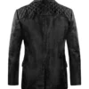 Mens Black Quilted Style Leather Blazer