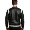 Dantee Black Varsity Jacket Leather