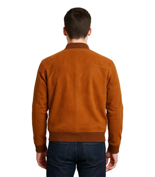 Blain Brown Suede Bomber Jacket