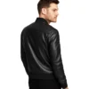 Henry Black Leather Bomber Jacket