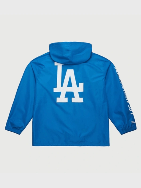 Los Angeles Dodgers Coaches Hooded Windbreaker Jacket Los Angeles Dodgers Coaches Hooded Windbreaker Jacket