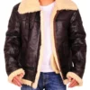 Dark Brown Sheepskin Leather Jacket