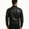 Bomia Ma-1 Black Leather Bomber Jacket