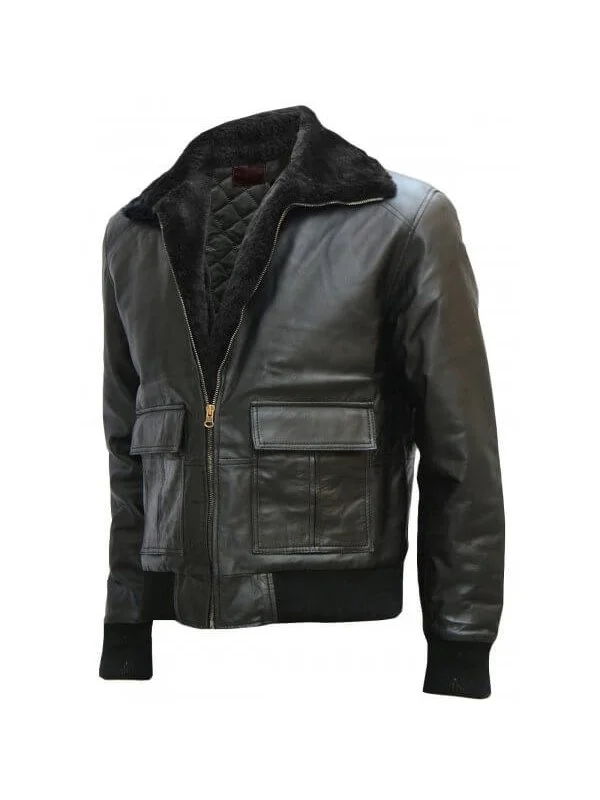 Black Brad Pitt Leather Jacket For Men Black Brad Pitt Leather Jacket For Men