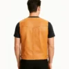 Brandon Tan Brown Leather Vest