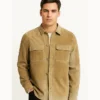 Button-Up Suede Shirt Jacket