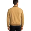 Camel Brown Men’s Suede Bomber Jacket