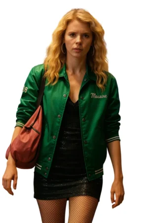MaXXXine 2023 Mia Goth Green Jacket