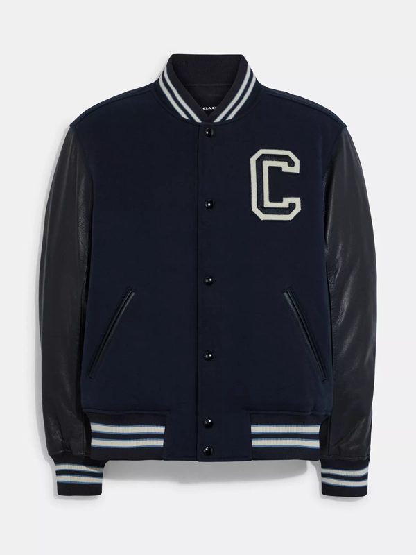 Coach Varsity Jacket With Leather Sleeves Coach Varsity Jacket With Leather Sleeves