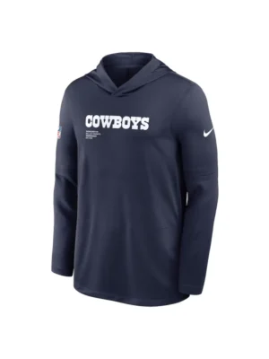 Dallas Cowboys Sideline Performance Long Sleeve Hoodie T-Shirt