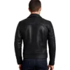 Danny Quilted Black Leather Biker Jacket
