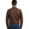 Dean Brown Leather Biker Jacket