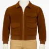 Eddie Redmayne The Day of the Jackal Brown Bomber Jacket