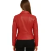 Flashback Red Leather Biker Jacket