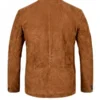 Mens Four Pockets Suede Leather Blazer