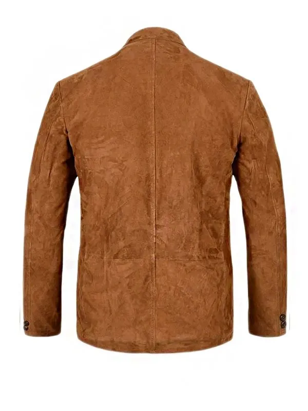 Mens Four Pockets Suede Leather Blazer Mens Four Pockets Suede Leather Blazer