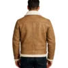 Francis B-3 Brown Distressed Leather Bomber Jacket