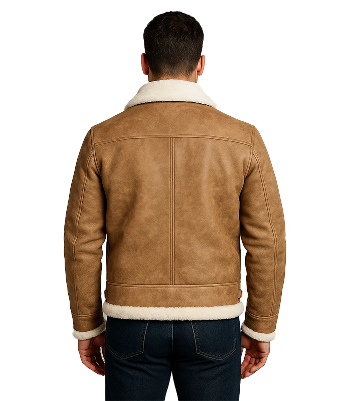 Francis B-3 Brown Distressed Leather Bomber Jacket Francis B-3 Brown Distressed Leather Bomber Jacket
