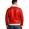 Francis B-3 Red Leather Bomber Jacket