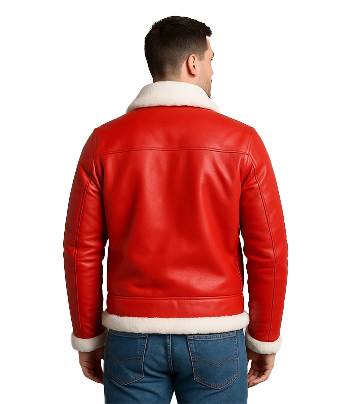 Francis B-3 Red Leather Bomber Jacket Francis B-3 Red Leather Bomber Jacket
