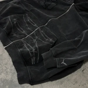 Ditch Barbed Wire Zip-Up Hoodie