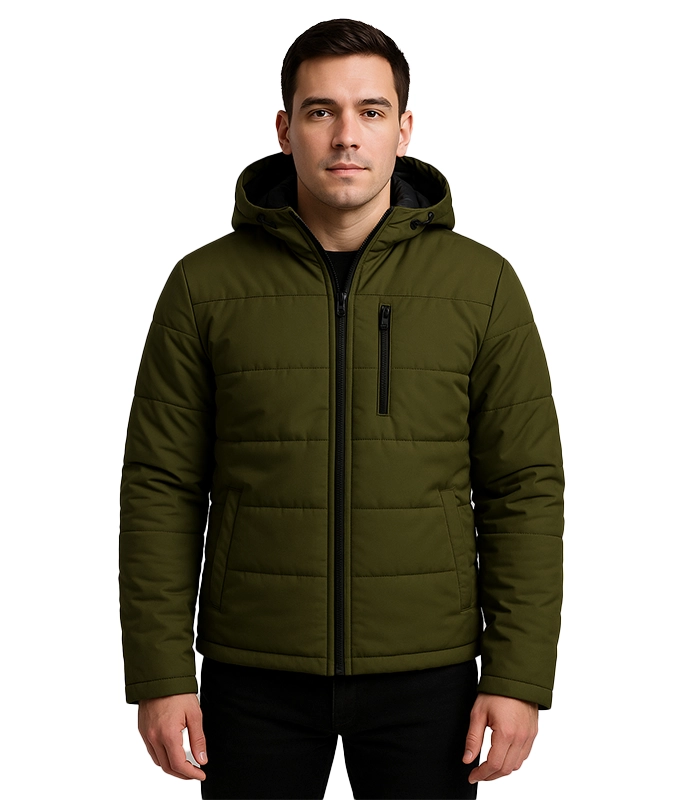 Erico – Green Hooded Puffer Jacket Erico – Green Hooded Puffer Jacket