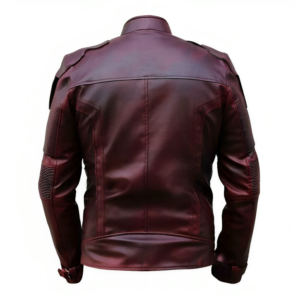 Guardians of the Galaxy 2 Star Lord Chris Pratt Maroon Leather Jacket