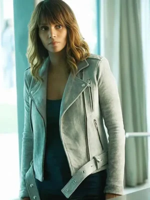 Halle Berry Extant Biker Leather Jacket