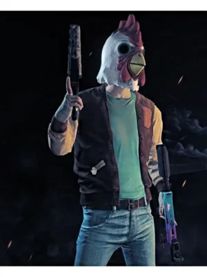 Handmade Hotline Miami Jacket – Payday 2 Brown B logo Varsity Cosplay Costume