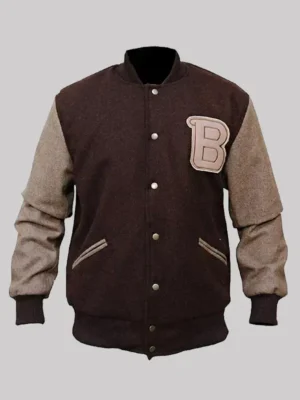 Handmade Hotline Miami Jacket – Payday 2 Brown B logo Varsity Cosplay Costume