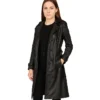 Fixon Hooded Black Trench Coat