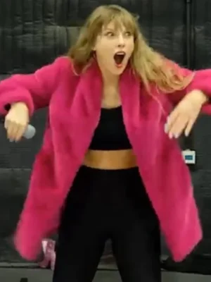 I Can Do It With a Broken Heart Taylor Swift Pink Fur Coat