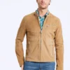 Mens Light Brown Suede Jacket