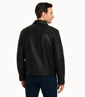 Inferno Matte Black Leather Jacket For Men