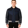 Ink Blue Letterman Jacket
