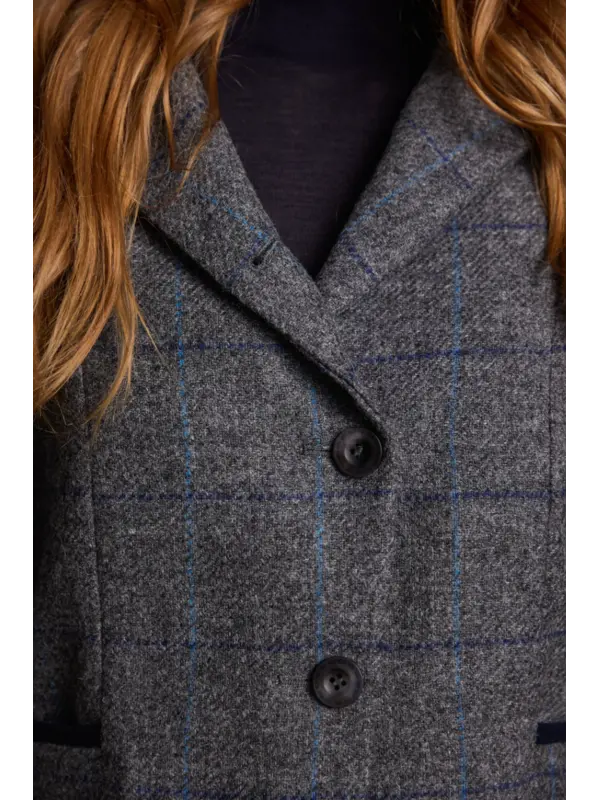 Isabella Tweed Coat – Grey Check Isabella Tweed Coat – Grey Check