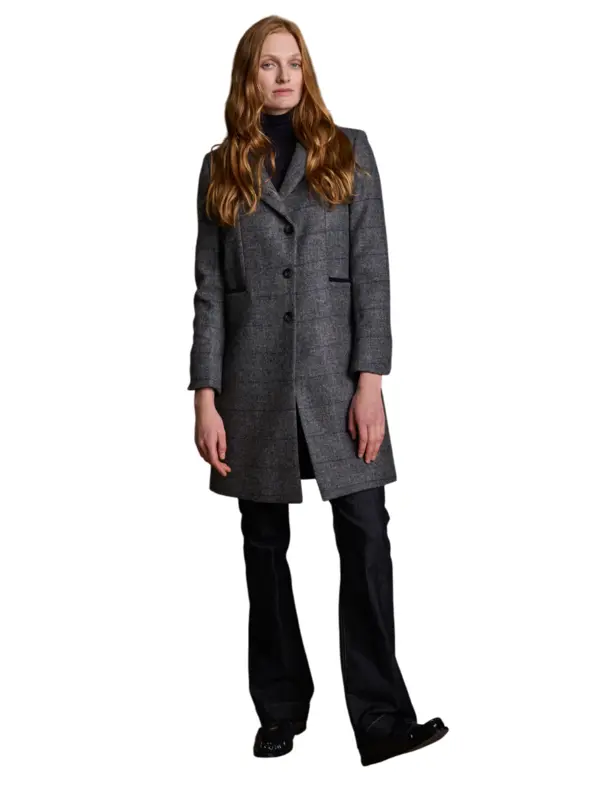 Isabella Tweed Coat – Grey Check Isabella Tweed Coat – Grey Check