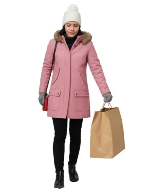 Jackie Howard My Life with the Walter Boys Pink Parka Coat