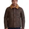 Brown Jackson Shearling Leather Jacket