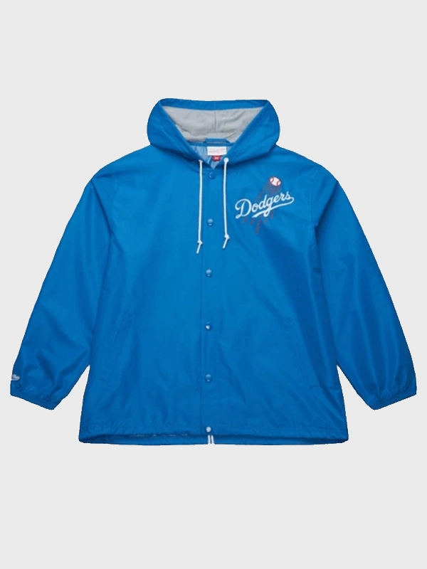 Los Angeles Dodgers Coaches Hooded Windbreaker Jacket Los Angeles Dodgers Coaches Hooded Windbreaker Jacket