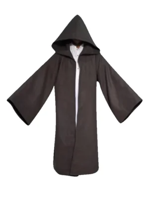 Master Jedi Kenobi Black Cloak – Iconic black cloak inspired by Obi-Wan Kenobi, featuring a flowing design perfect for cosplay and Star Wars fans.
