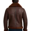 Men Aviator Bomber Leather Jacket
