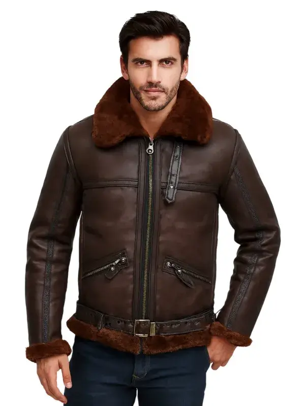 Men Aviator Bomber Leather Jacket Men Aviator Bomber Leather Jacket